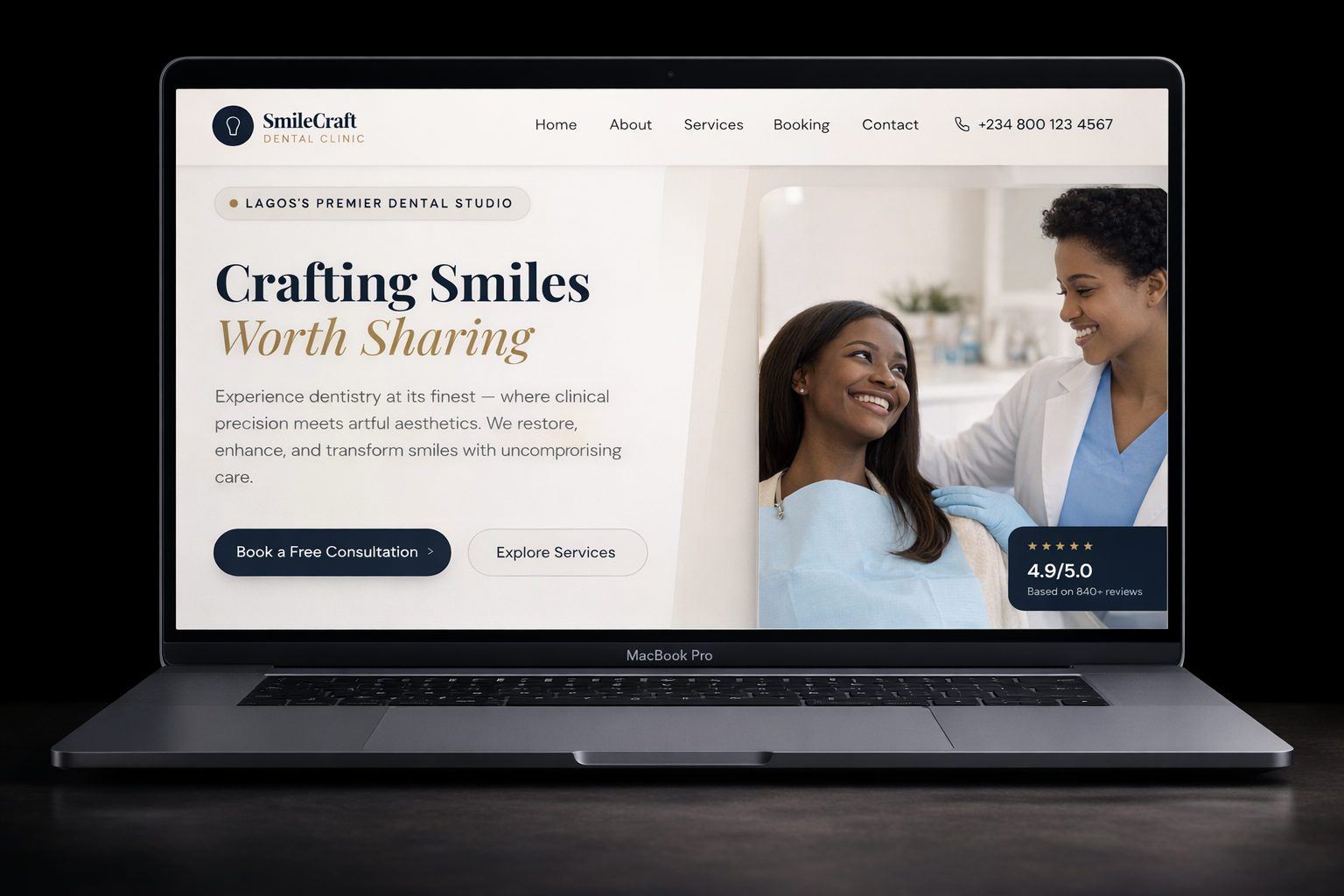 SmileCraft Dental Clinic project preview